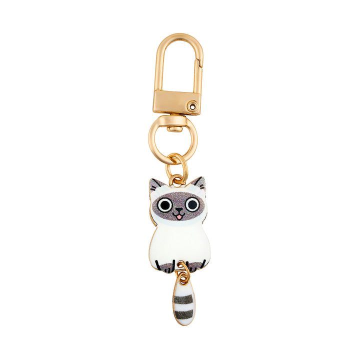 Snowball Kitty White Bag Charm