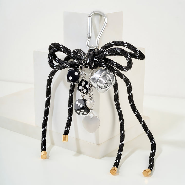 Rebel Black Ribbon Bag Charm