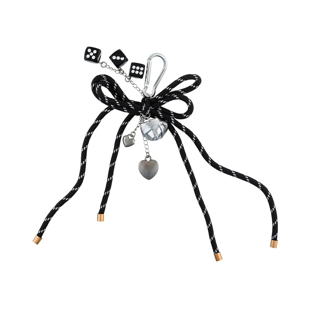 Rebel Black Ribbon Bag Charm