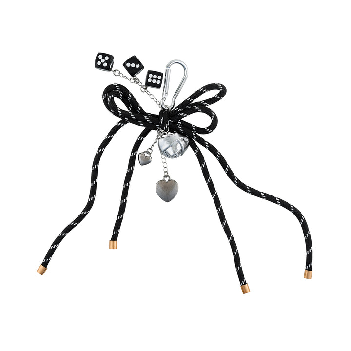 Rebel Black Ribbon Bag Charm
