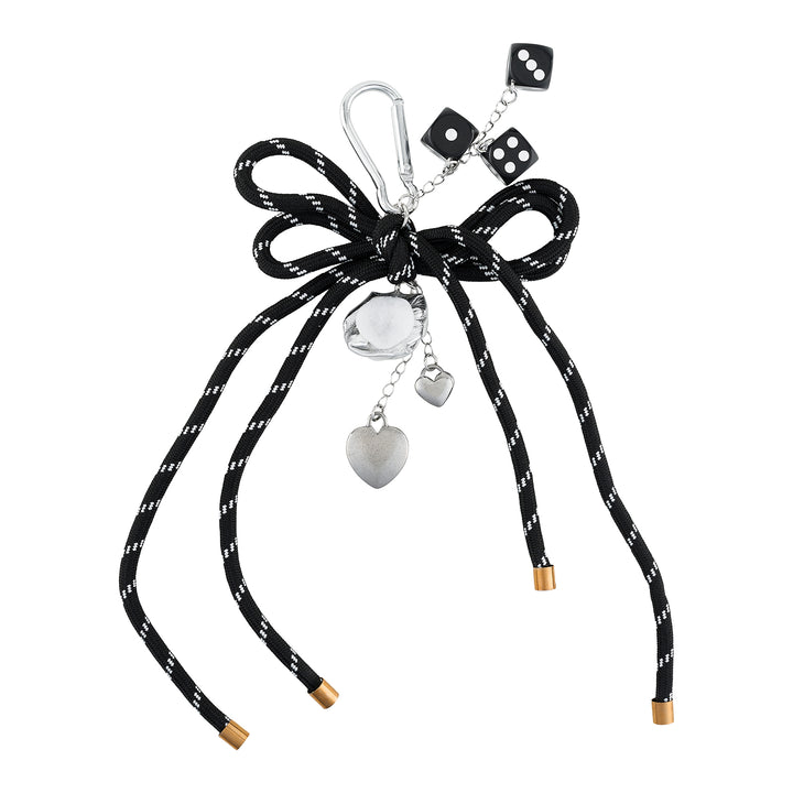 Rebel Black Ribbon Bag Charm