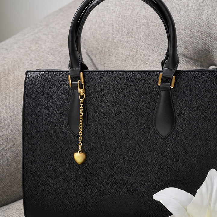 Lovey Dovey Gold Pendant Bag Charm