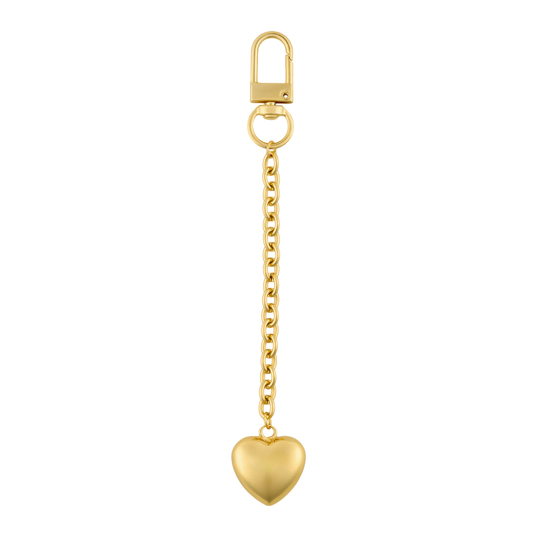 Lovey Dovey Gold Pendant Bag Charm