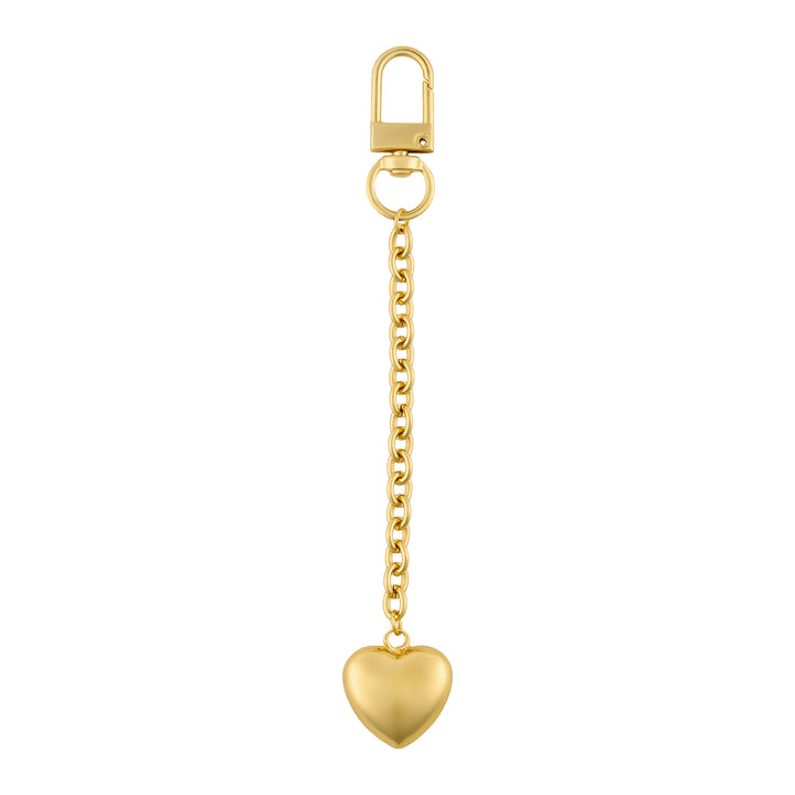 Lovey Dovey Gold Pendant Bag Charm