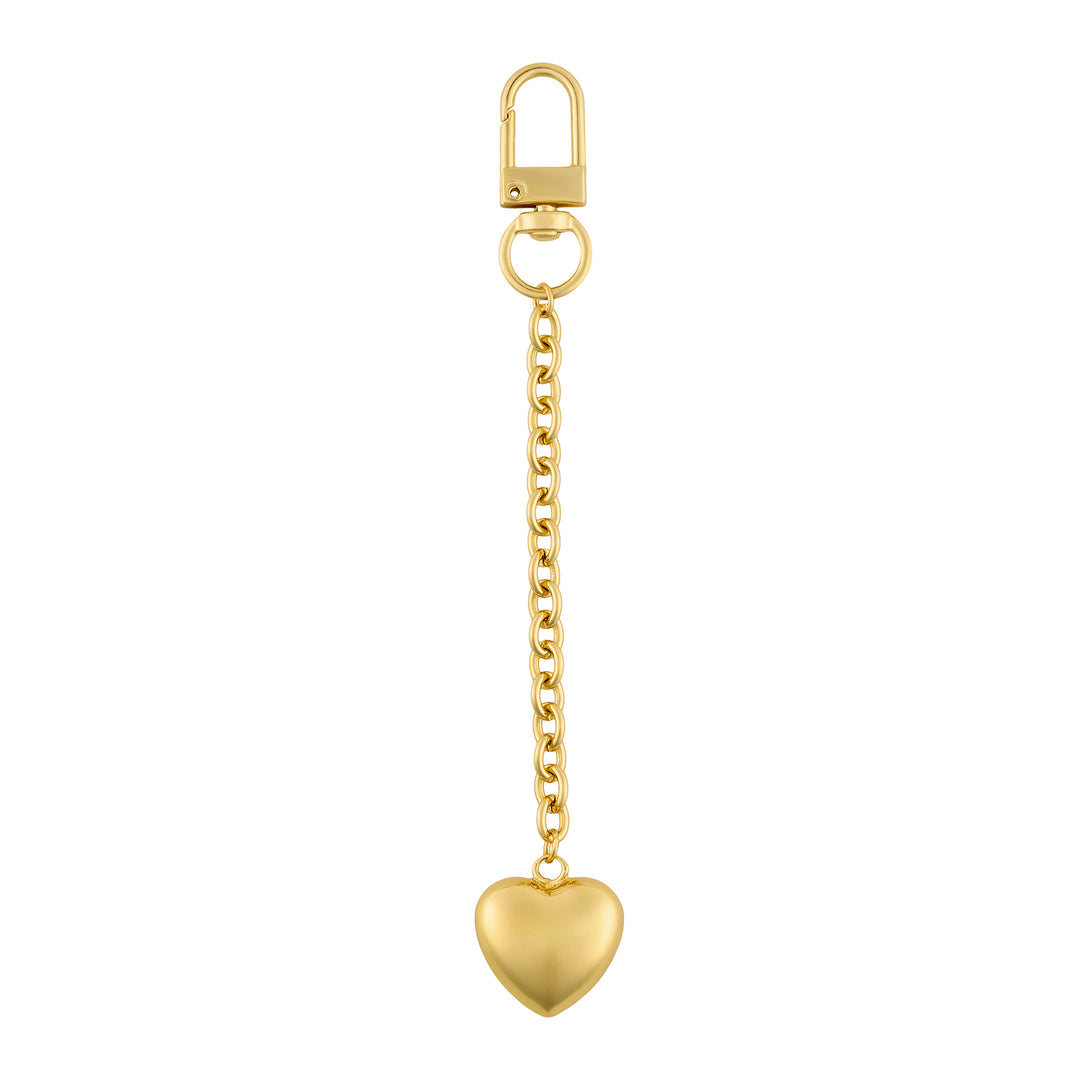 Lovey Dovey Gold Pendant Bag Charm