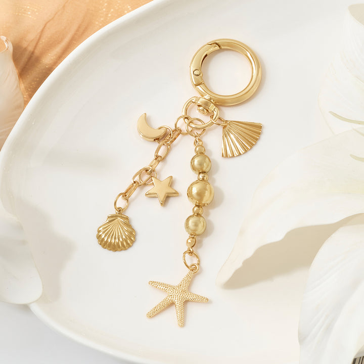 Aqua Pop Shell and Starfish Bag Charm