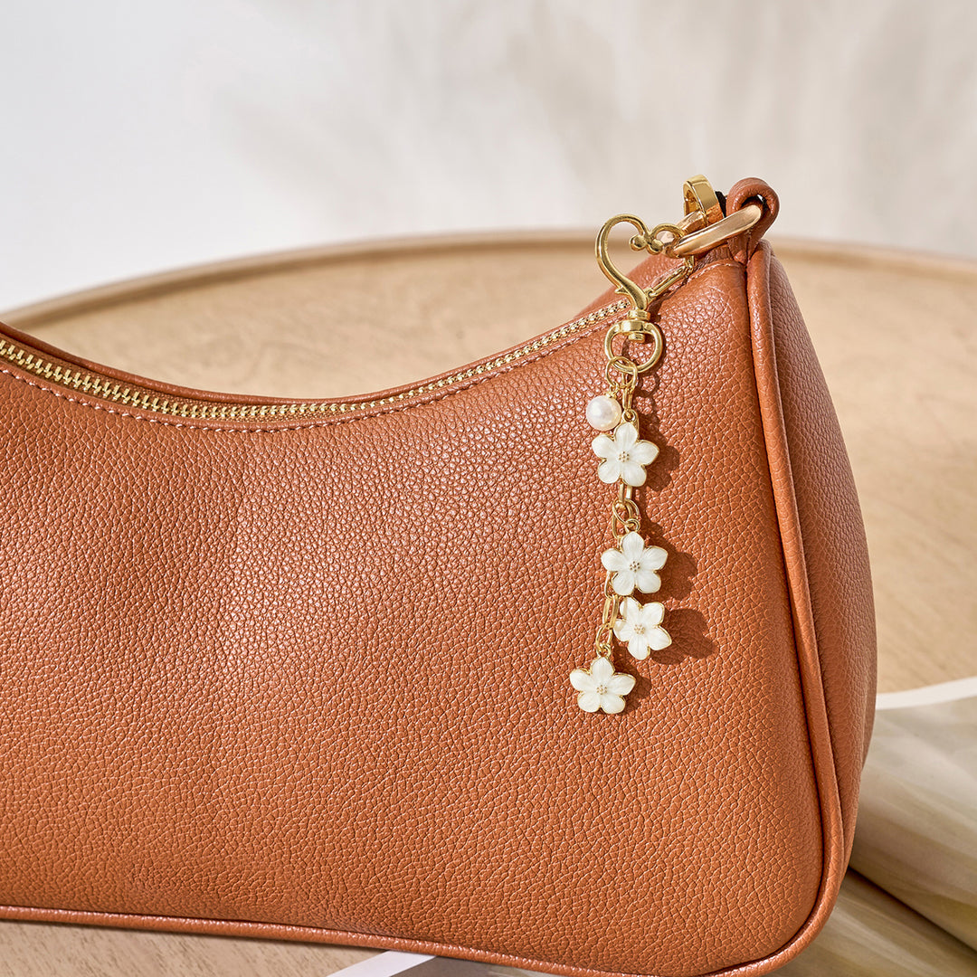 Cherry Blossomie White Bag Charm