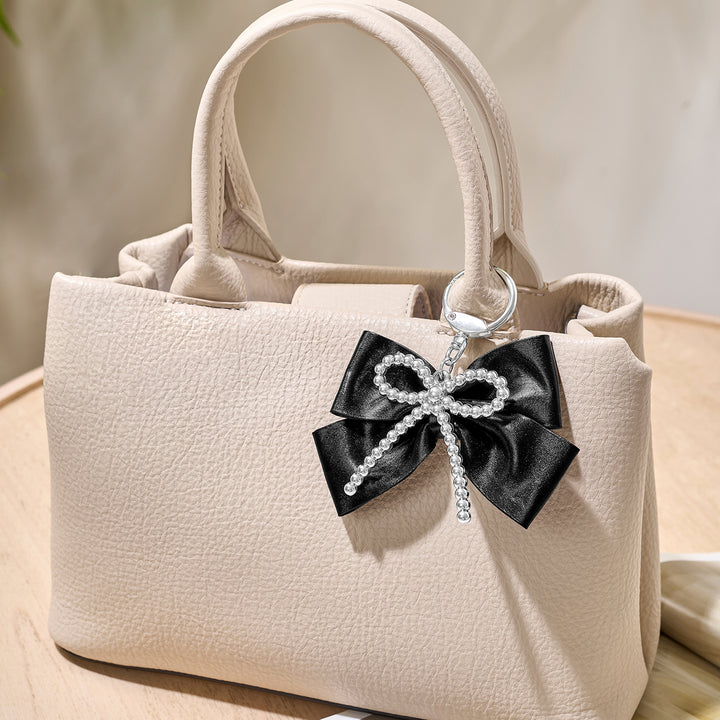 Twinkle Tie Black Bow Bag Charm