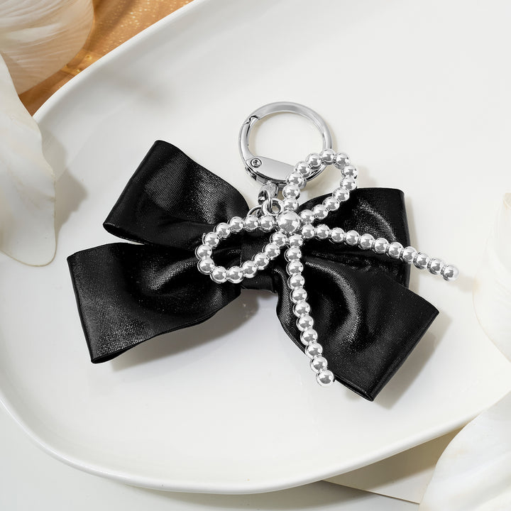 Twinkle Tie Black Bow Bag Charm