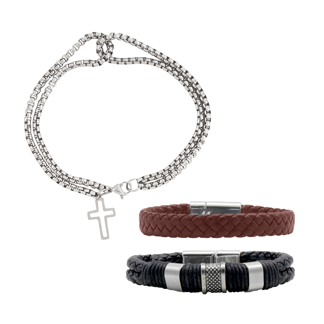Sean Set of 3  Mens Bracelet Set