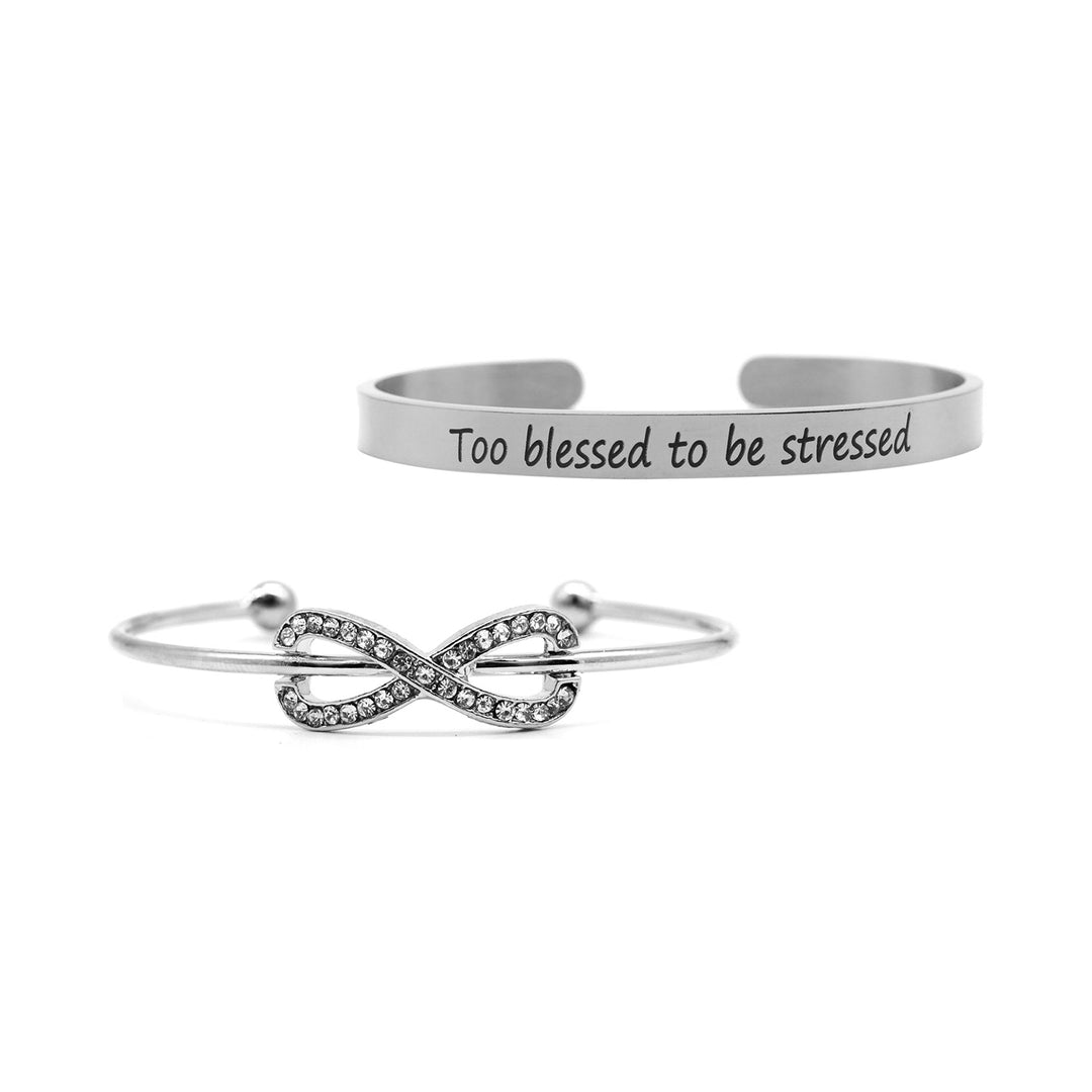 Val Set of 2 Silver Bracelet Set
