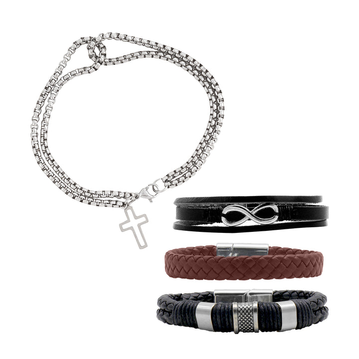 Danube Set of 4 Mens Bracelet Set