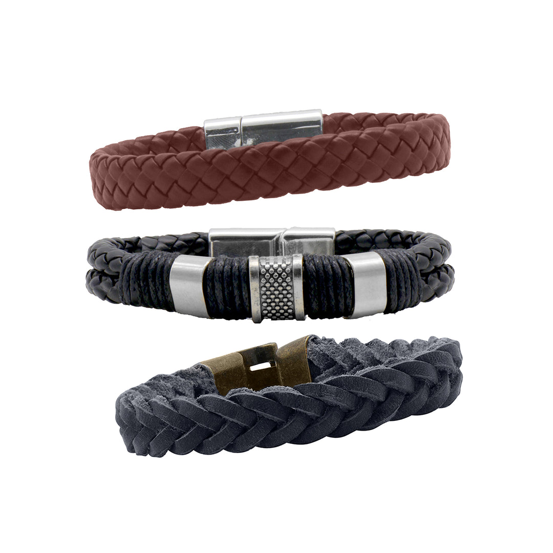 Pier Set of 3 Mens Bracelet Set