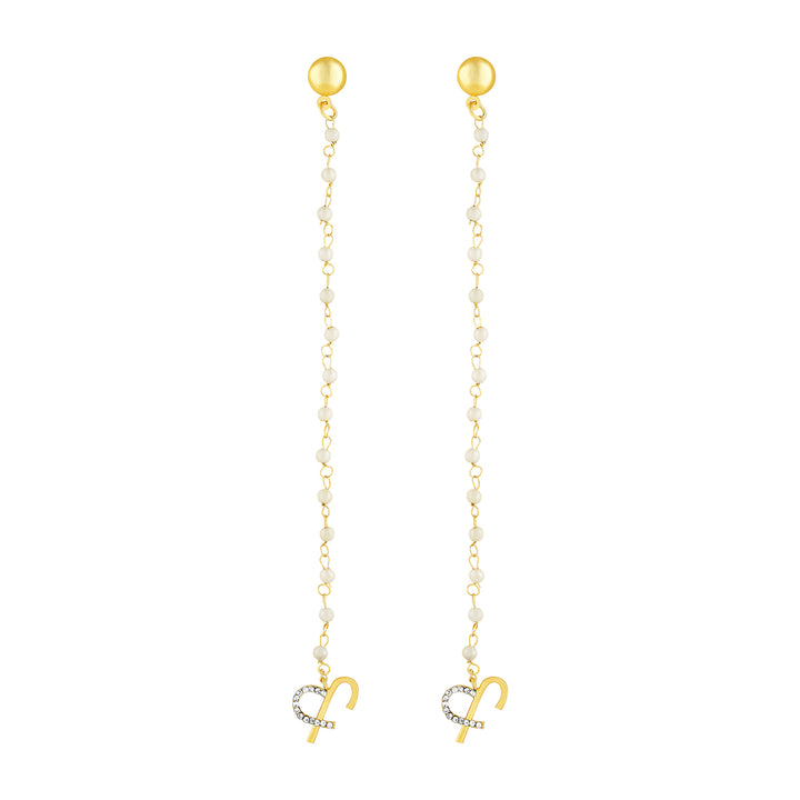 Evania Monogram Gold Earring