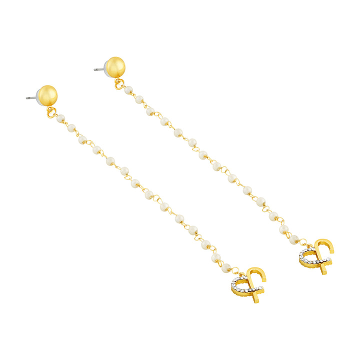 Evania Monogram Gold Earring