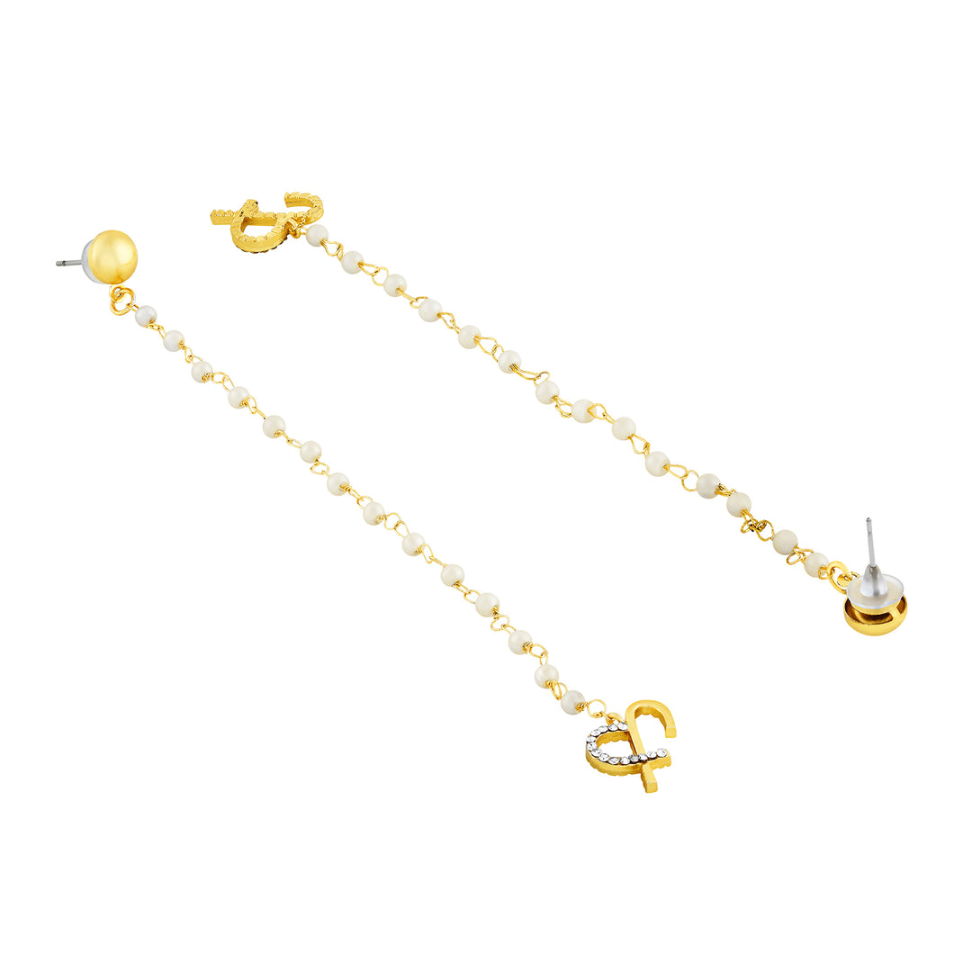 Evania Monogram Gold Earring