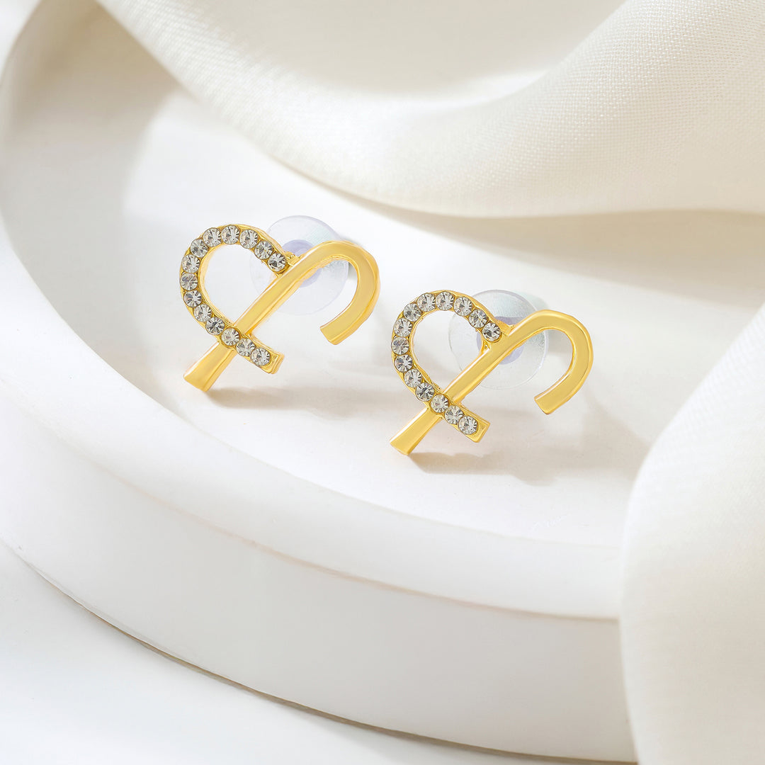 Solara Monogram Gold Earring