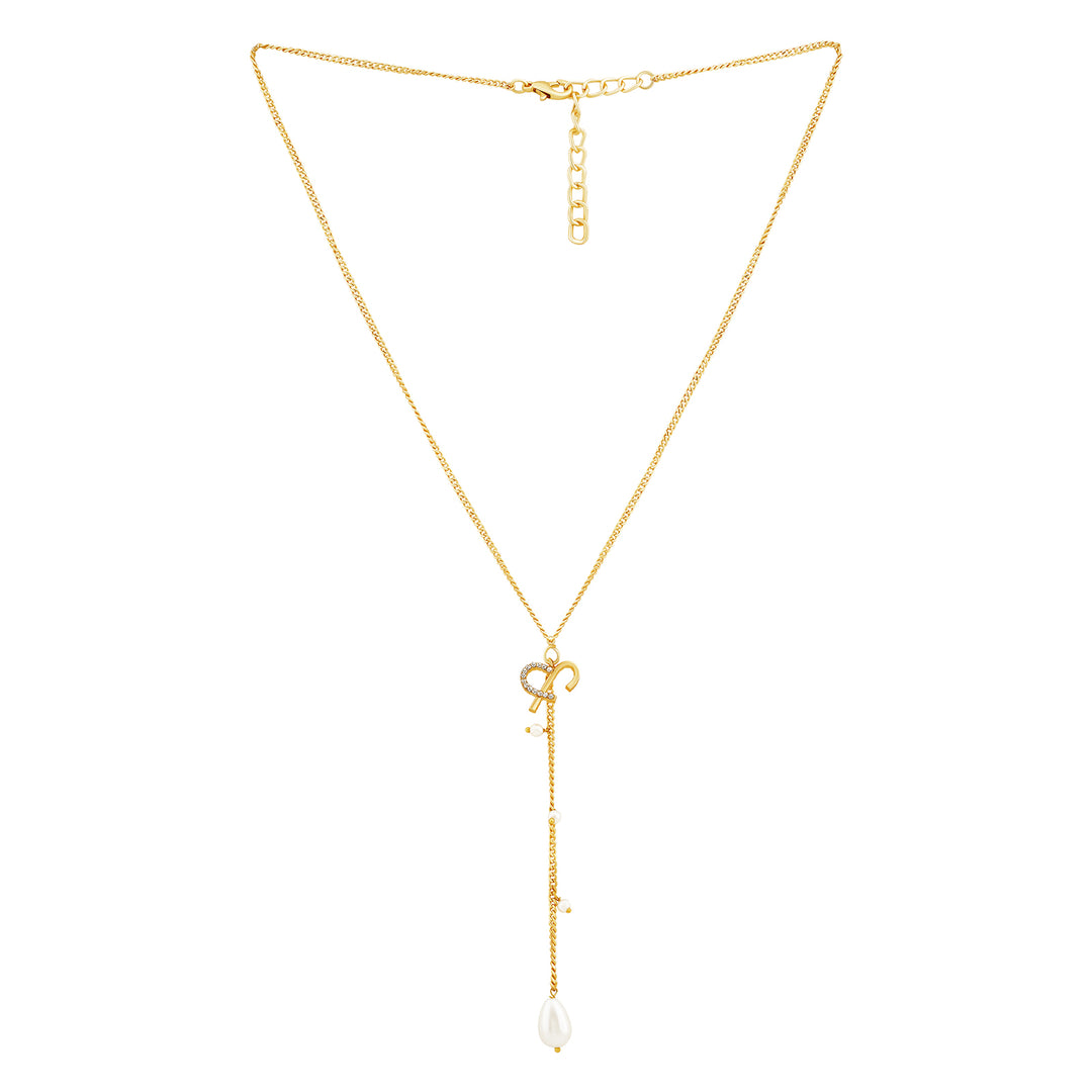 Helia Monogram Gold Necklace