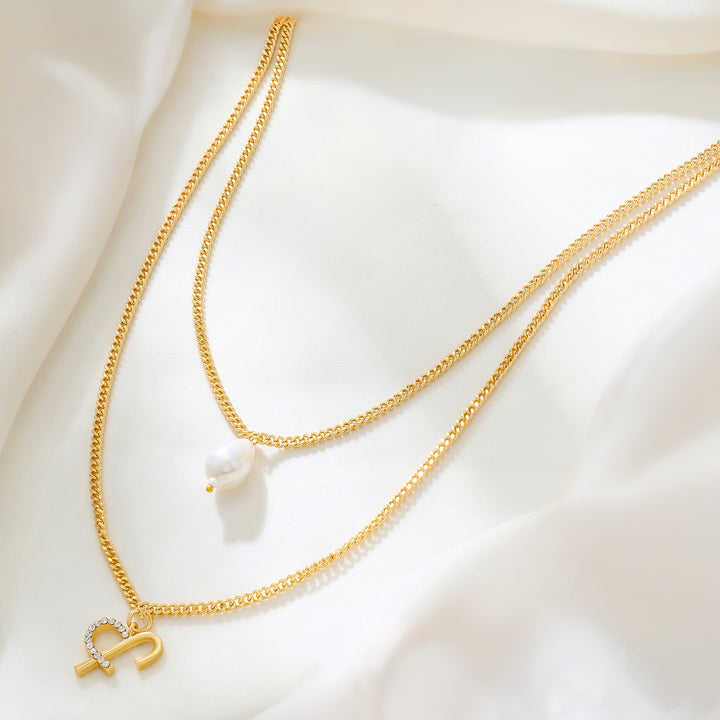 Aetheria Monogram Gold Necklace
