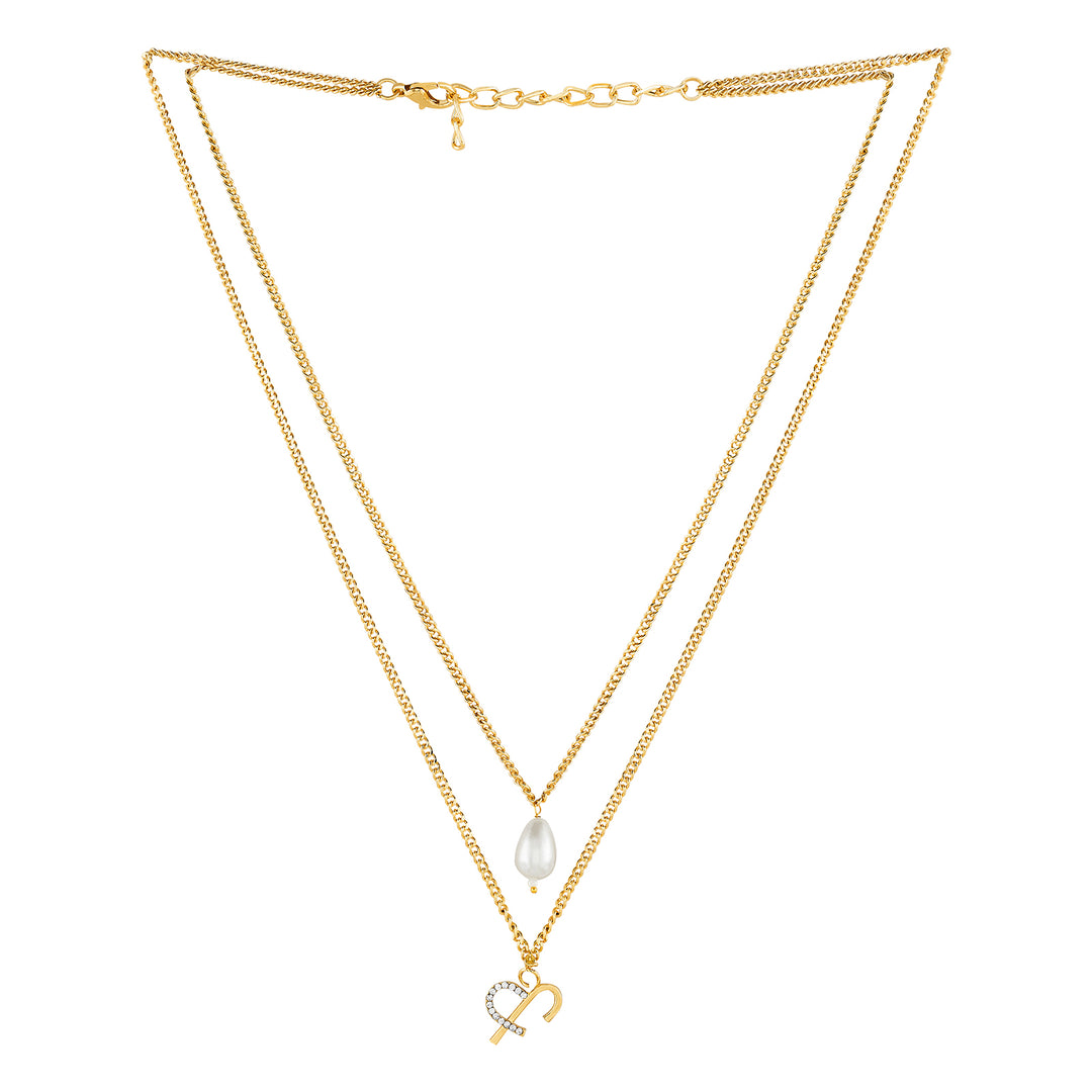Aetheria Monogram Gold Necklace
