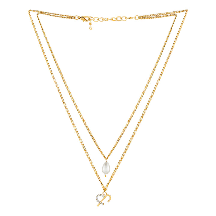 Aetheria Monogram Gold Necklace
