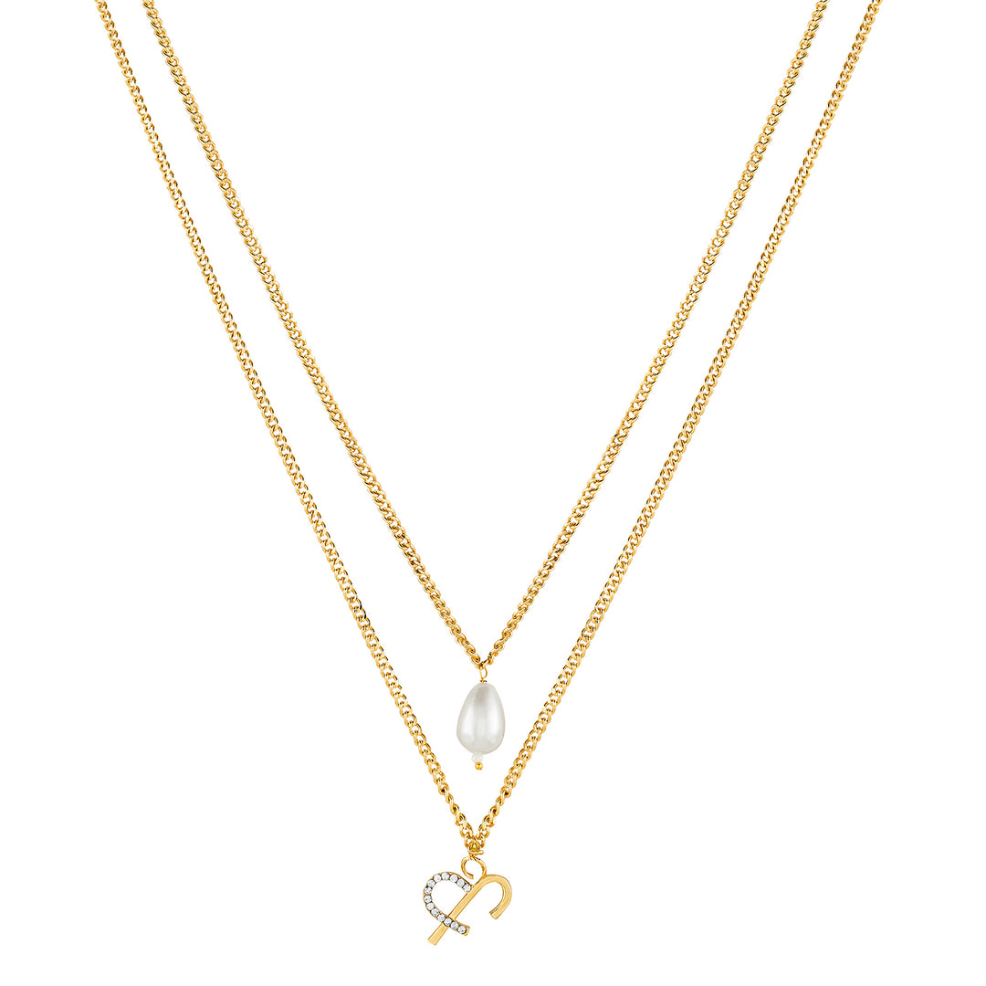 Aetheria Monogram Gold Necklace