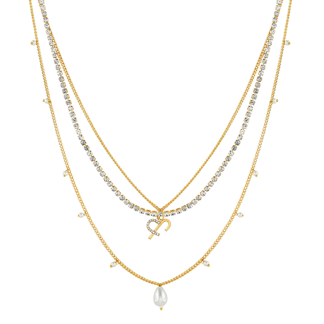 Eva Monogram Gold Necklace