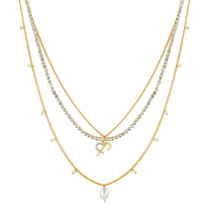 Eva Monogram Gold Necklace