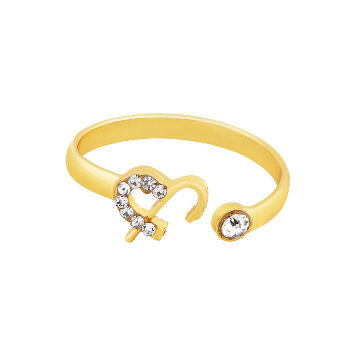 Caelina Monogram Gold Ring