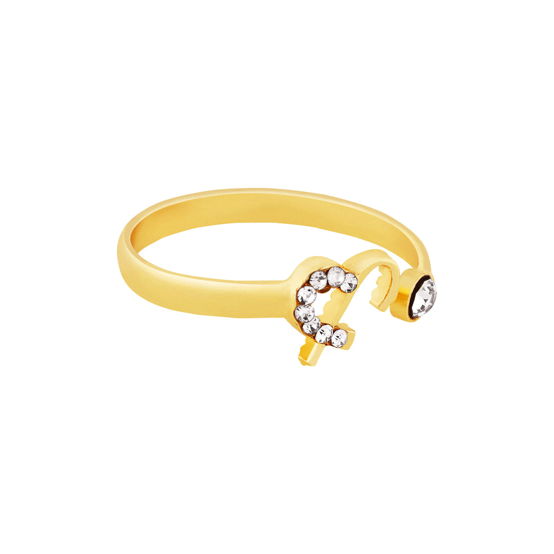 Caelina Monogram Gold Ring