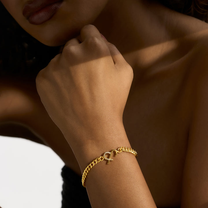 Venusia Monogram Gold Bracelet