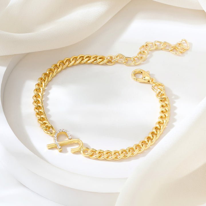 Venusia Monogram Gold Bracelet