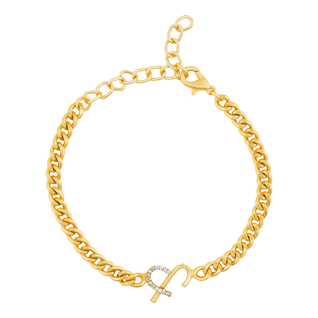 Venusia Monogram Gold Bracelet