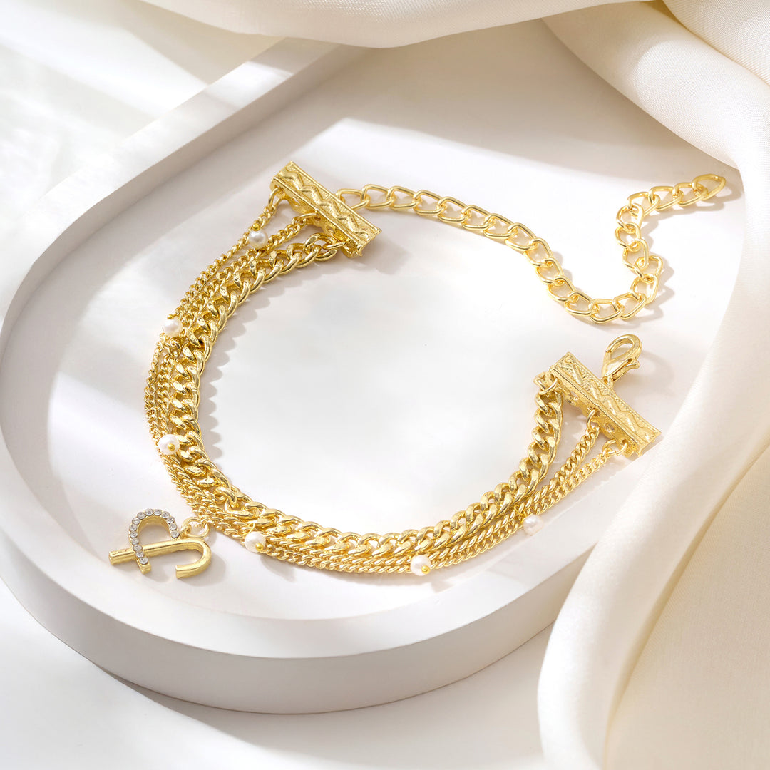 Astraia Monogram Gold Bracelet