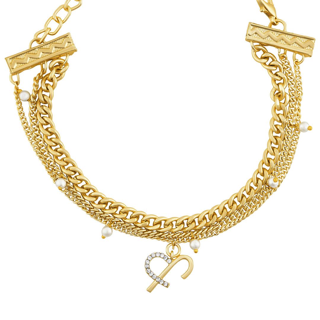 Astraia Monogram Gold Bracelet