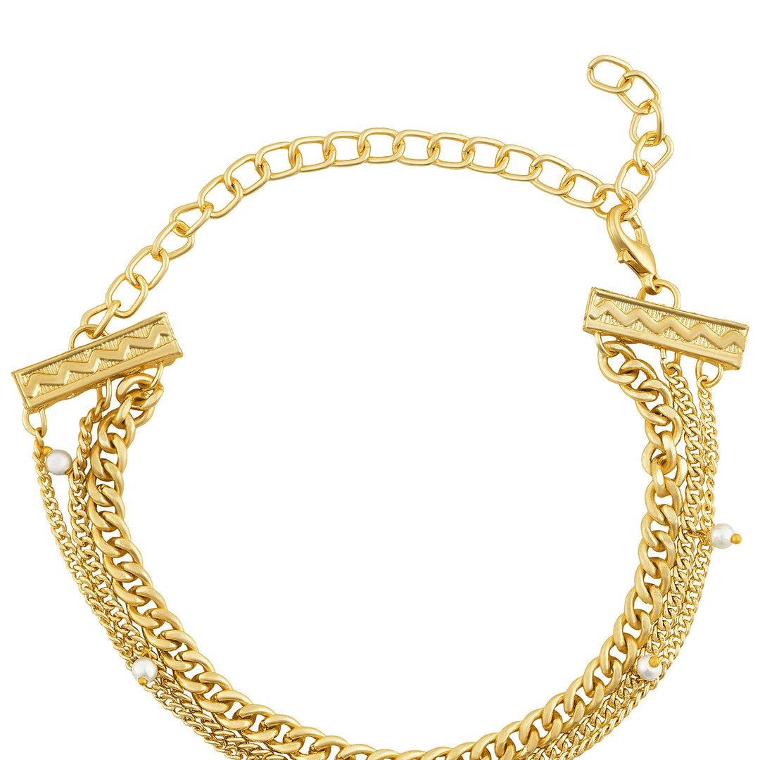 Astraia Monogram Gold Bracelet