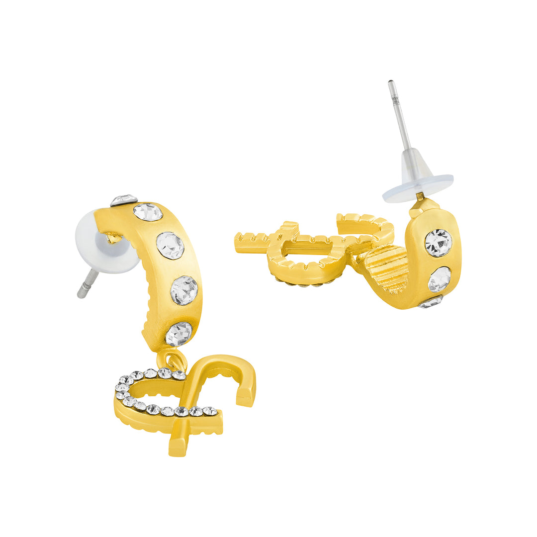 Lysia Monogram Gold Earring