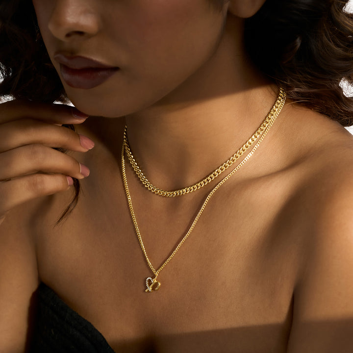 Luciya Monogram Gold Necklace