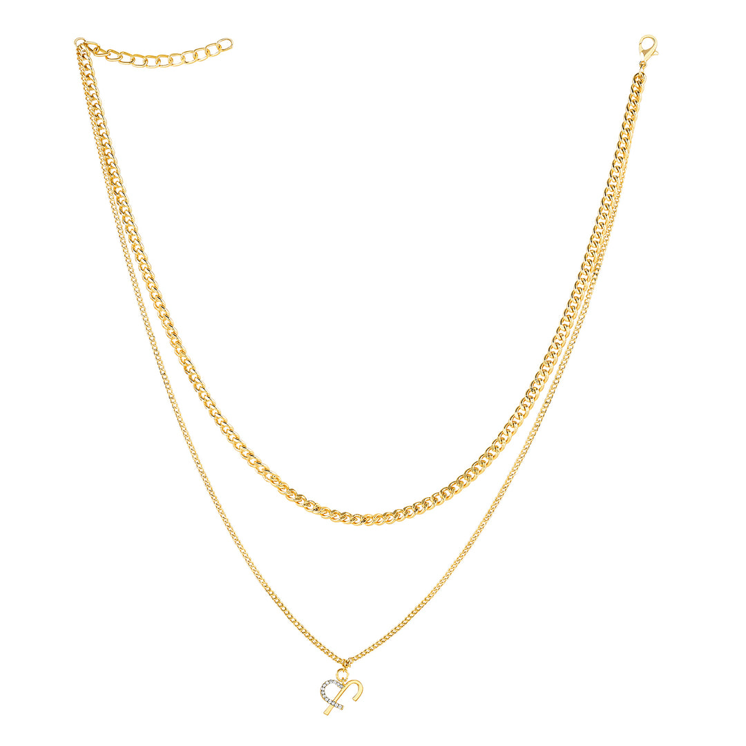 Luciya Monogram Gold Necklace