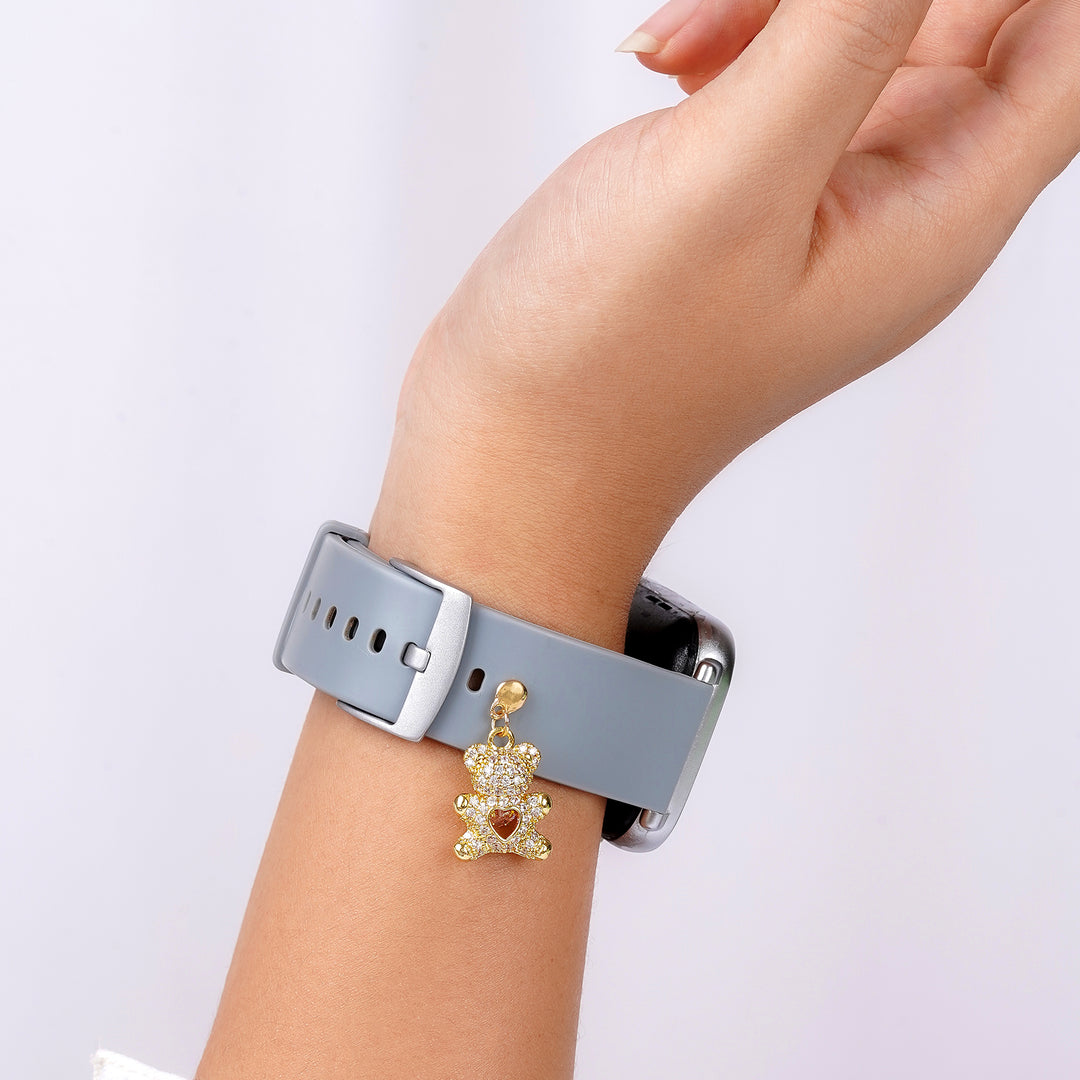 Teddy Bear Gold Pin Watch Charm