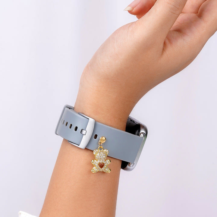 Teddy Bear Gold Pin Watch Charm