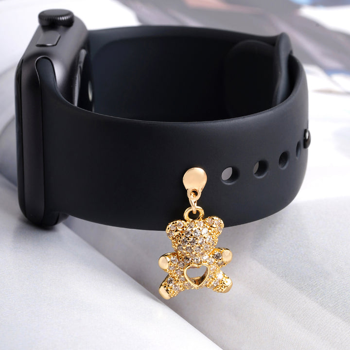 Teddy Bear Gold Pin Watch Charm