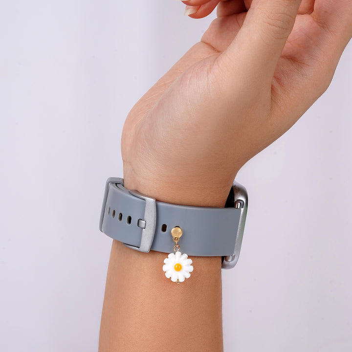 Summer Daisy White Pin Watch Charm