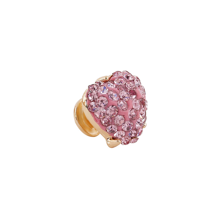 Crystal Heart Pink Pin Watch Charm