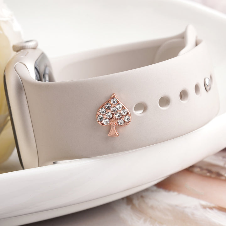 Queen Of Spades Rosegold Pin Watch Charm
