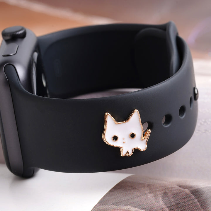 Purrfect White Pin Watch Charm