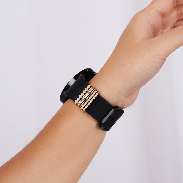 Pearl Snow Gold Ring Watch Charm