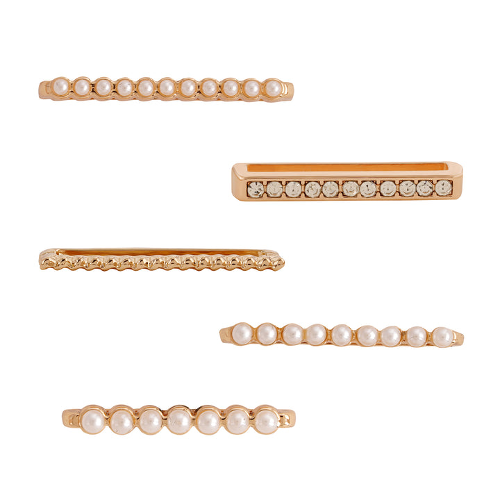 Pearl Snow Gold Ring Watch Charm