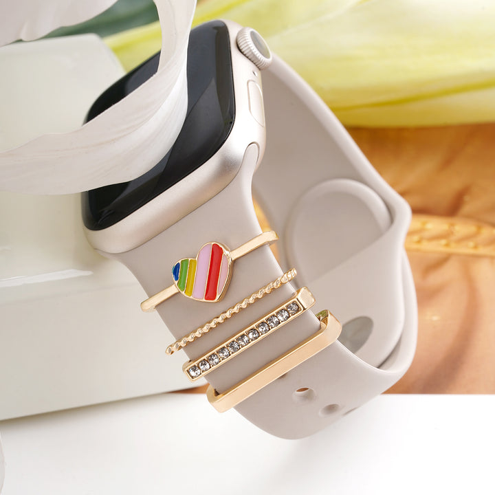 Heartfelt Radiance Gold Ring Watch Charm