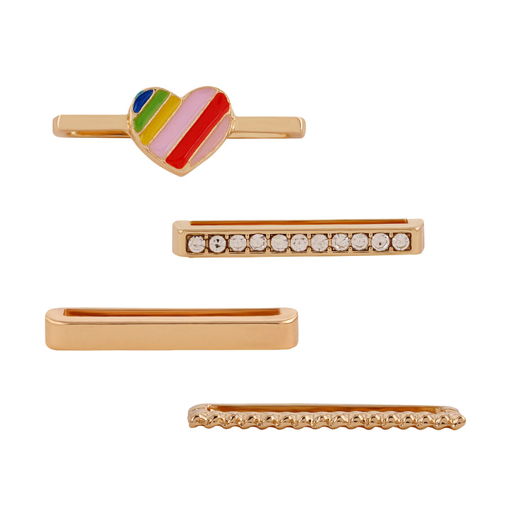 Heartfelt Radiance Gold Ring Watch Charm